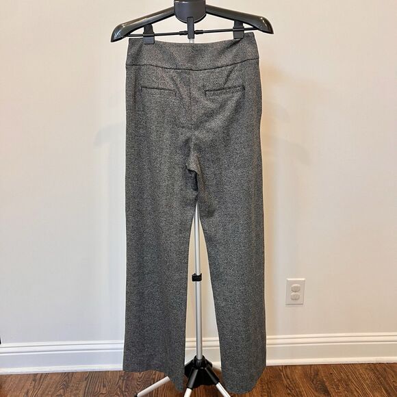 CABI Women’s 3740 Bond Trouser Pant Sz 8L Glen Plaid Grey NWT Side Zip Wide Leg - Picture 3 of 14